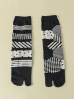 Calcetines De Joven Para Mujer Diseño Divertido Y Coloreado Con Puño Split Algodón Poliéster Spandex Medio Tobillo Estilo Harajuku AB Tabi Calcetines - details 10