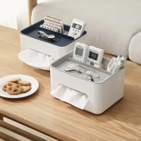 Caja De Almacenamiento Multifuncional Para Escritorio Caja De Tissue Para Sala De Estar Y Baño Caja De Almacenamiento Para Control Remoto Y Restaurante Material Ecológico PP - details 3