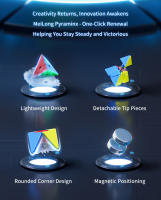 Picube MoYu Meilong Pyraminx V2 3x3x3 Cubo De La Pyramide Magia MoFangJiaoShi Con Pegatinas Puzzle Cubo Regalo Macaron - details 1