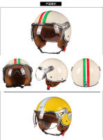 Casco De Motocicleta Retro APROBADO DOT Para Motocross Con Lente 3/4 Chopper Motorbike Helmets Abs Material Hombre - details 4