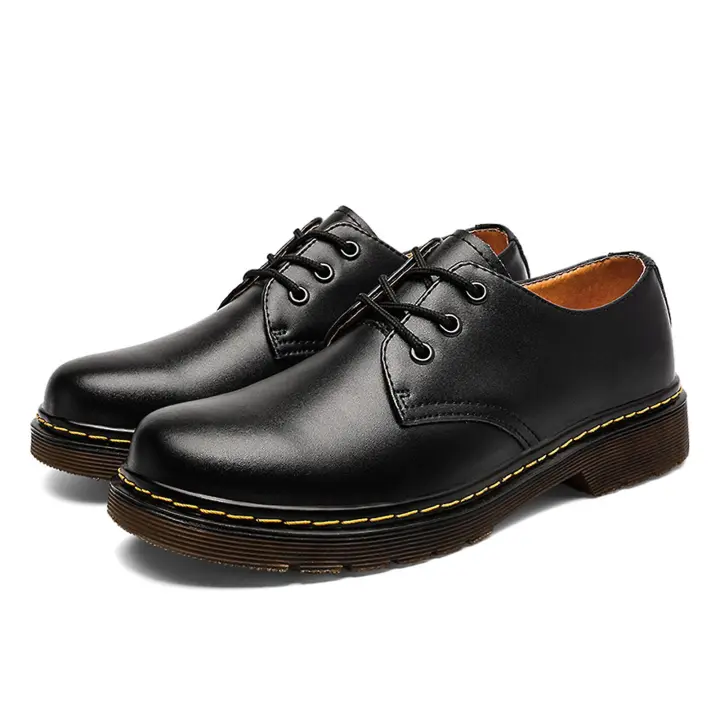 Botas Oxfords de los hombres Zapatos de vestir formales del Dedo del Pie Redondo antideslizante Cómode Zapato de trabajo para hombre - 1