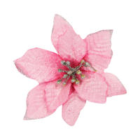 12/24pcs Flores De Navidad Con Brillo Decoración Para Árbol De Navidad Ornamentos Para Año Nuevo Falsas Flores De Fiesta Decoración De Invierno - details 13