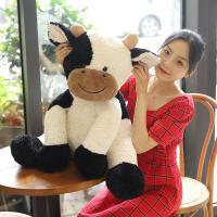 Muñeco De Peluche Kawaii De Vaca Sentada Realista Para Niños Juguetes De Animales De Peluche Navidad Regalo Cálido Y Suave Para Niñas Y Niños - details 8