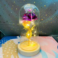 Luz De Rosa Realista Hermosa Luz Nocturna LED Para Fiestas Y Valentin's Day. Flor Artificial De Acrílico Para Decoración De Bodas - details 5