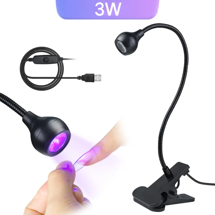Lámpara LED UV Para Secado De Esmalte De Gel DianaBeauty Portátil Con Tubo Flexible Clip-On Mini Secador De Luz UV Para Manicura USB - 1
