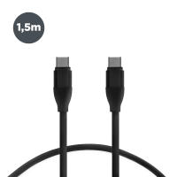 Cable de carga datos y sinc usb tipo c- tipo c, 1.5m, 3A Contact, Carga samsung , Iphone 15, Compatible. Oppo, Xiaomi - details 0