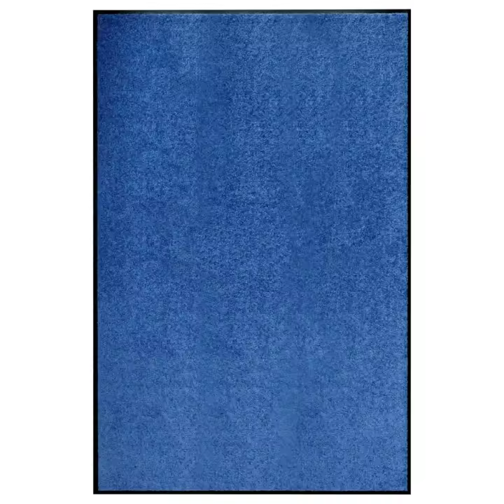 vidaXL Felpudo lavable azul 120x180 cm - 1