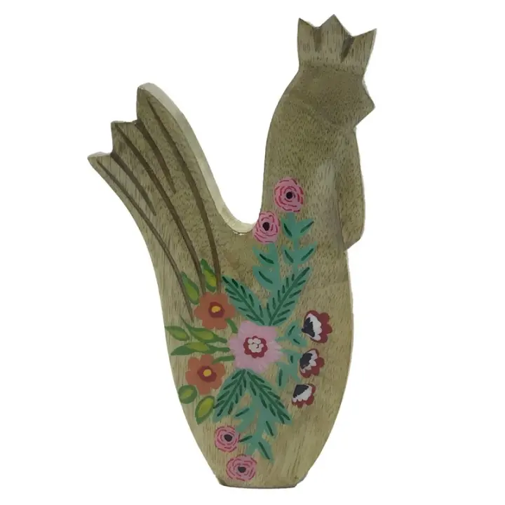 Signes Grimalt ORIGEN Home Decor Gallina De Madera Marrón - Figura de Gallina 30x14x5cm 32703 - 1