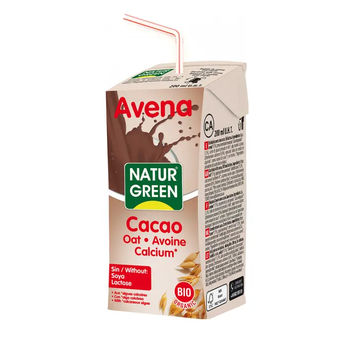 Naturgreen Bebida Ecológica De Avena Y Cacao Con Calcio 200 Ml - 1