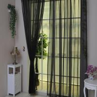 Cortina De Ventana Moderna Tulipán 1Pc Para Sala De Estar Dormitorio Cocina Decoración De Hogar Translúcida De Poliéster - details 19