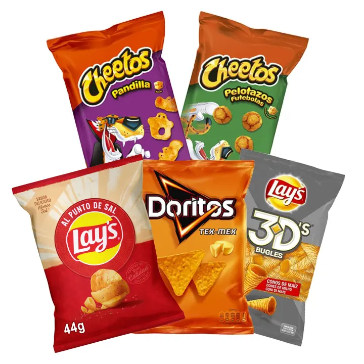 Pack Snacks y Patatas Fritas - Lay's, Cheetos y Doritos: 4 Pandilla, 4 Pelotazos, 4 Lay's al Punto de Sal, 4 Tex-Mex y 4 3D's, Total: 780 g en 20 bolsas de Aperitivos Crujientes e Irresistibles - 1