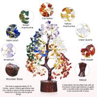 1PC Árbol De Cristal De Gemas Naturales Decoración Para Escritorio De Oficina Y Hogar Base De Madera Miniatura Para Sala De Estar - details 2