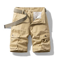 Shorts De Verano Para Hombres Con Múltiples Bolsillos Pantalones Casuales De Algodón Resistente a La Wear Oversized Longitud De Rodilla Workwear - details 7