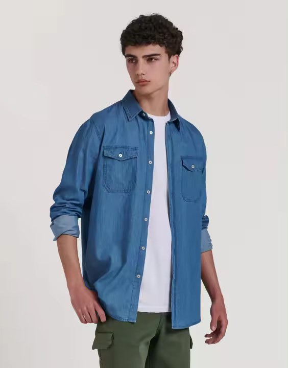 CAMISA ML VAQUERA BOLSILLOS PECHO - 1