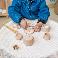 Juego De Rompecabezas Sensorial Montessori Set De Cocina Simulado Juguetes De Madera Para Educación Temprana Experiencia Familiar Edad Infantil - details 3