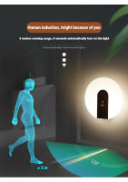 Lámpara De Pared LED Con Sensor De Cuerpo Y Voz Inteligente Recargable Sin Cableado Y Con Adhesión Magnética Para El Hogar Luz Nocturna Para Comedor Dormitorio Y Foyer - details 5