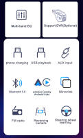 Radio De Coche Universal 6.9" QLED 1DIN Con Android Auto Y Wireless Carplay Multimedia Stereo MP5 Bluetooth USB FM Cámara Para Apple - details 3
