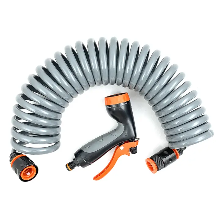 Manguera Orework Espiral Profesional 9mm EVA 100% Virgen con Pistola Multifunción y Conectores ABS - 7,5m - 1