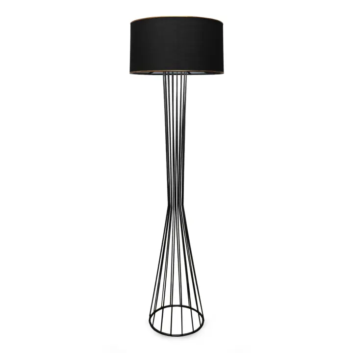 Lámpara de pie WELLHOME - Negro, 21x38x155 - 1