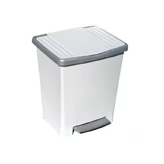 Tatay Milenium 23L Blanco - Contenedor de Basura con Pedal - Ideal para Reciclaje - 1