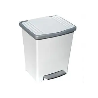 Tatay Milenium 23L Blanco - Contenedor de Basura con Pedal - Ideal para Reciclaje - 1