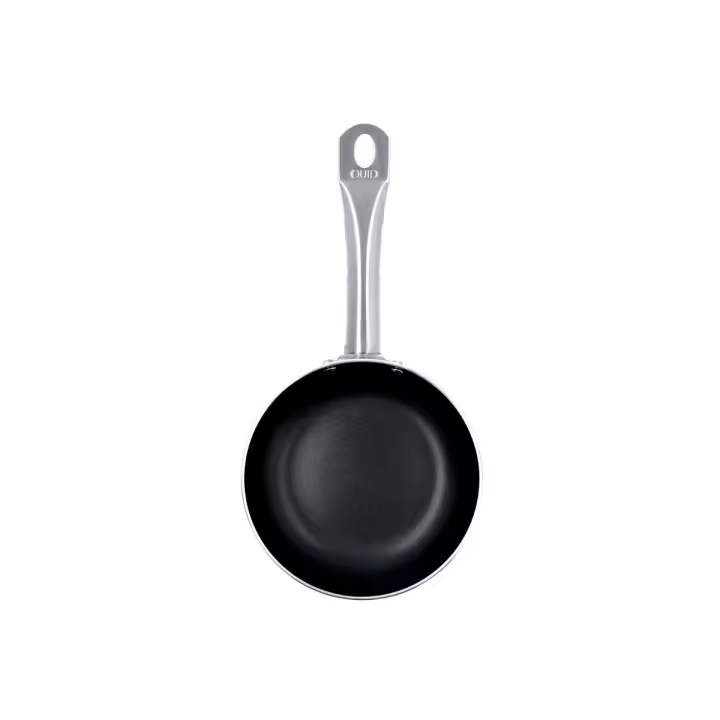 Sartén aluminio estampado negro con doble capa antiadherente y set Quid Pro Chef - Diámetros 18 a 36 cm y juego 3 piezas - Mango ergonómico - Fondo especial de inducción apta para cualquier fuego - 1