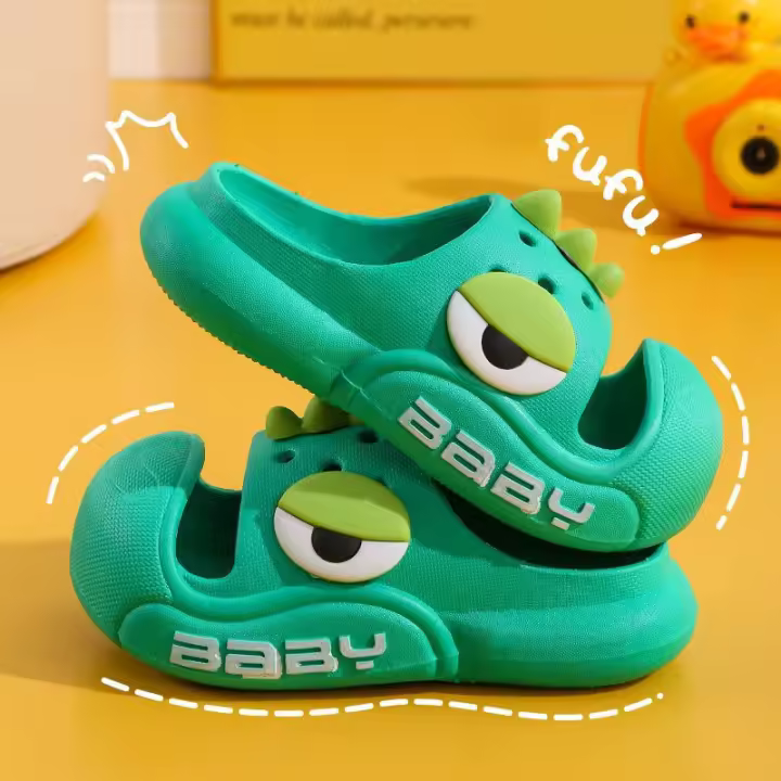 Chupines De Dinosaurio Para Niños Antideslizantes Y Anti-collisión Uso Doméstico Y Baño Tallas Para 2-14 Años Disponibles En Colores Variados - 1