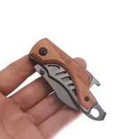 Cuchillo De Bolsillo EDC De Acero Inoxidable 5.6'' Portátil Para Camping Cuchillo Tacítico Con Abrebotellas Y Llavero - details 2
