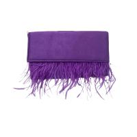 Bolso de Fiesta Bolso plano sobre de Mano Antelina Solapa con Plumas - details 4