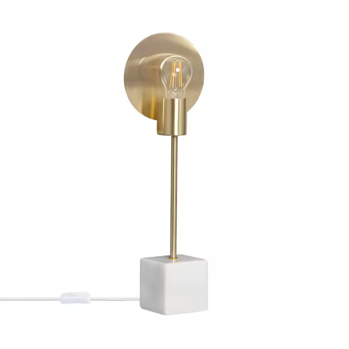 Ledkia Lámpara de Mesa Mármol y Metal Argos Dorado - 1