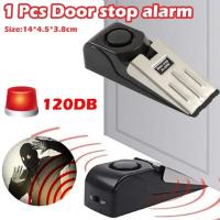 Alarma De Puerta Inalámbrica Mini 120dB Para El Hogar Sistema De Seguridad Alerta Stopper Wedge Shaped Bloqueo Del Sistema - details 1