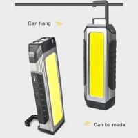 Linterna De Trabajo COB LED Recargable USB Con Batería 18650 Luz Portátil Para Camping Impermeable Con Imán 4000mAh Fuente De Iluminación Mixta Distancia De Iluminación 50-100 M - details 15