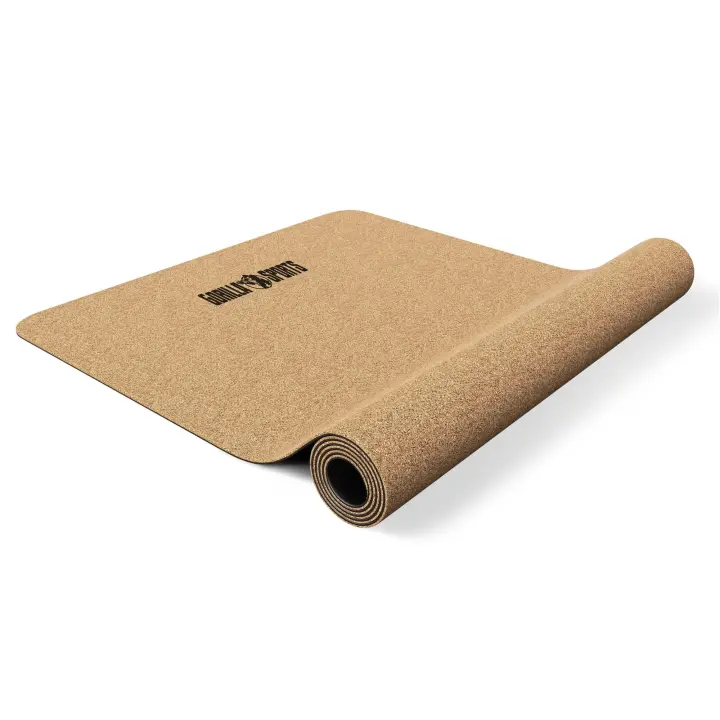 Gorilla Sports Esterilla de Yoga de Corcho 183x61x0,5 cm - 1