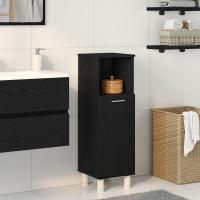 Armario de baño vidaXL Negro Roble 30x30x95 cm Madera Elaborada - details 0