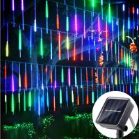 Luces De Cadena Solares LED De Show De Meteoros Guirnalda De Hadas Para Decoración De Navidad Árbol De Navidad Jardín Exterior 8 Tubos 30/50cm - details 21