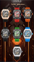 Reloj De Mezquita Para Hombre ONOLA Lujo Moda Automático Completo Cierre De Pulsera Resistente Al Agua Silicona Sin Display Dial Material De Cristal Hardlex - details 6