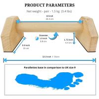 Soporte De Empuje En Madera Para Ejercicios Antideslizante Paralletas Manijas De Entrenamiento De Fuerza En Casa Equipo De Fitness Calisthenics - details 9
