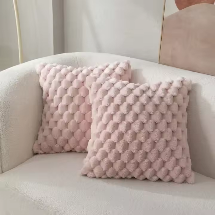  Funda De Cojín De Peluche Suave 3D Con Patrón De Tortuga Y Malla De Piña En Color Crema Para Decoración De Sala De Estar Y Dormitorio - 1