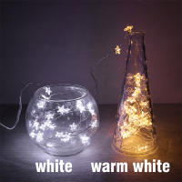 Luces De Navidad LED Para Interior 60LED Cadena De Estrellas Plateada Luz De Fairy Operadas Por Batería Para Bodas Y Navidad Decoración De Pared Y Cama - details 1