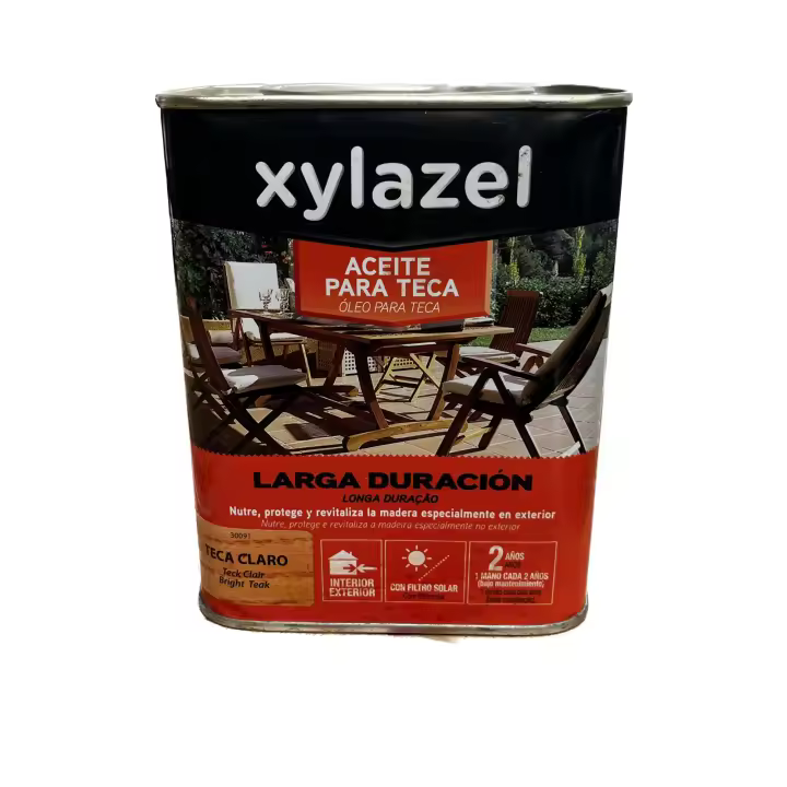 Xylazel Aceite para teca larga duración teca claro 750ml - 1