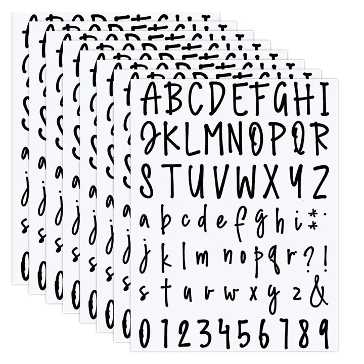 Pegajosas Autoadhesivas de Vinilo Letras y Números Kit DIY Decal Script Etiquetas para Cocina Signos Personalizados - 1