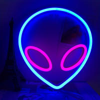 Luz LED De Neón Alienígena Cool Para Pared Con Control USB/batería Decorativa Para Dormitorio Regalo De Cumpleaños Juego De Fiesta Habitación Moderna - details 6