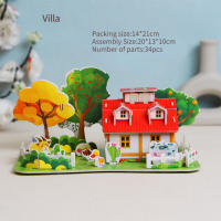 DIY Juguete Antiestrés 3D Puzzle Papel Casa Para Niños Y Niñas De Preescolar Y Escuela Primaria Edad Recomendada 3-12 Años - details 6
