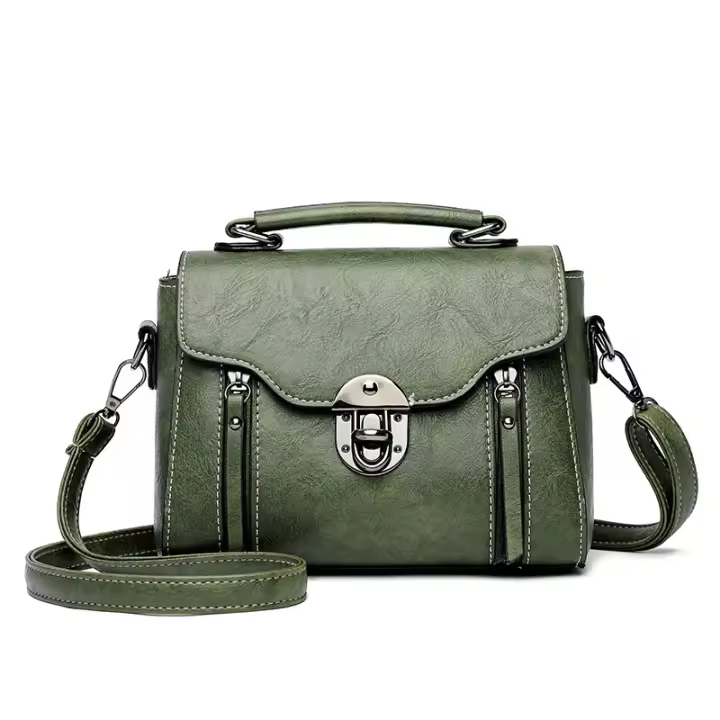 Bolso Cuadrado Pequeño De Moda Para Mujer Lujo Diseñador Bolsos De Mano De Alta Calidad De Cuero PU Con Flap Cruzbody Hombro - 1