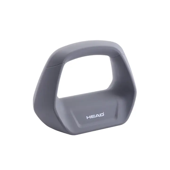 Kettlebell ergonómica HEAD 2,5 kg con revestimiento de silicona, Gris - 1