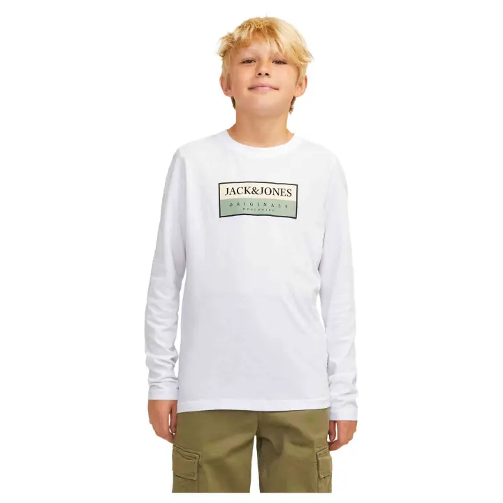 Camiseta marca Jack & Jones modelo 12263109-Bright para niñ@ en color blanco - 1