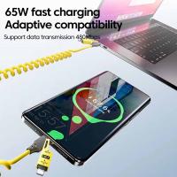 Cable De Datos Telescópico NNBILI 4 En 1 65W 6A USB C Para Cargador Rápido Compatible Con iPhone 15 14 13 12 Cable USB De Primavera - details 3