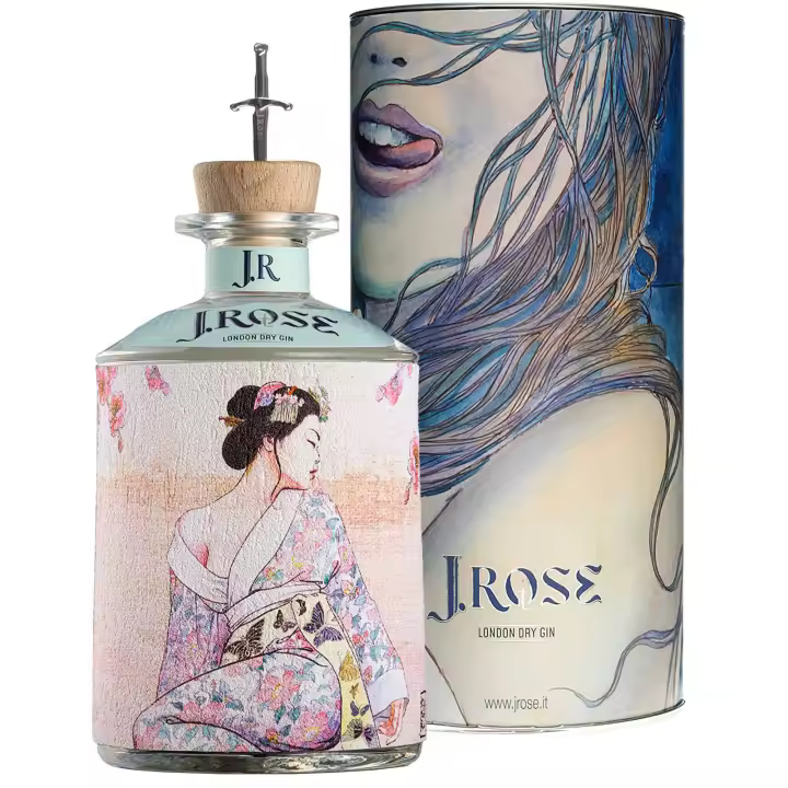 J.Rose Gin Astucciato (JRA08), 70cl, 43% vol alc, Ginebra Premium con Estuche coleccionable de Lujo - 1