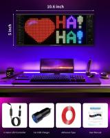 Panel De LED Matriz Flexible 5V/2A Control APP Bluetooth Doble Fila Scrollable 2024 Luz De Panel Con Foco LED Fuente De Alimentación DC Incluida Dimmable Material ABS - details 4