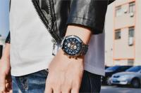 Reloj De Pulsera Deportivo Multifuncional Para Hombre BENYAR 2023 Cronógrafo De Cuarzo Resistente Al Agua 30M Con Manos Luminosas Y Calendario Completo Material De Correa De Cuero - details 1